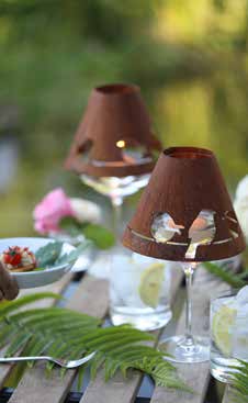 Lampenschirm für alte Weingläser DIY